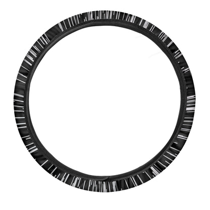 Black And White Lightspeed Print Car Steering Wheel Cover