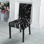 Black And White Lightspeed Print Dining Chair Slipcover