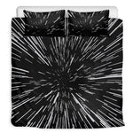 Black And White Lightspeed Print Duvet Cover Bedding Set