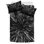 Black And White Lightspeed Print Duvet Cover Bedding Set