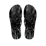 Black And White Lightspeed Print Flip Flops