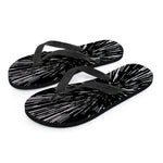 Black And White Lightspeed Print Flip Flops