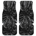 Black And White Lightspeed Print Front and Back Car Floor Mats