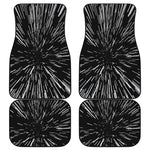 Black And White Lightspeed Print Front and Back Car Floor Mats