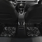 Black And White Lightspeed Print Front and Back Car Floor Mats