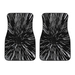 Black And White Lightspeed Print Front Car Floor Mats