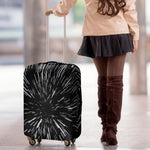 Black And White Lightspeed Print Luggage Cover