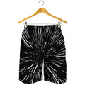 Black And White Lightspeed Print Men's Shorts