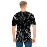 Black And White Lightspeed Print Men's T-Shirt