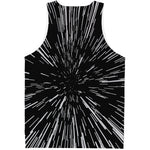Black And White Lightspeed Print Men's Tank Top