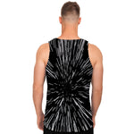 Black And White Lightspeed Print Men's Tank Top
