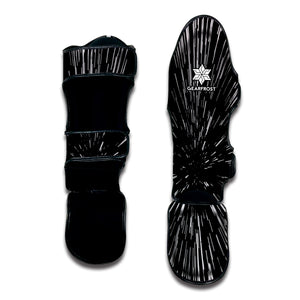 Black And White Lightspeed Print Muay Thai Shin Guard