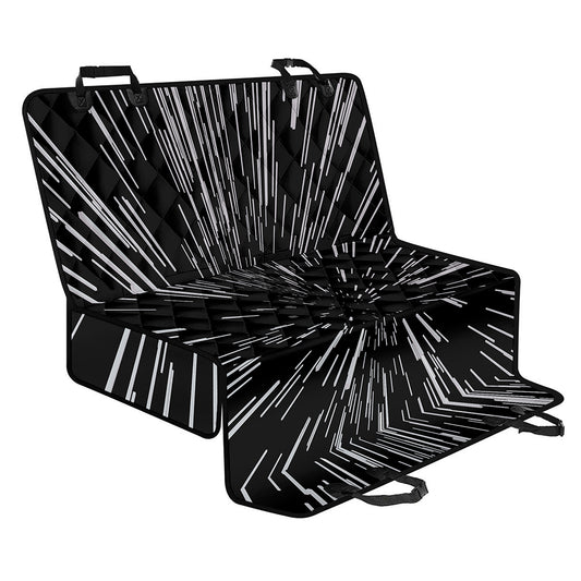 Black And White Lightspeed Print Pet Car Back Seat Cover