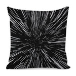 Black And White Lightspeed Print Pillow Cover