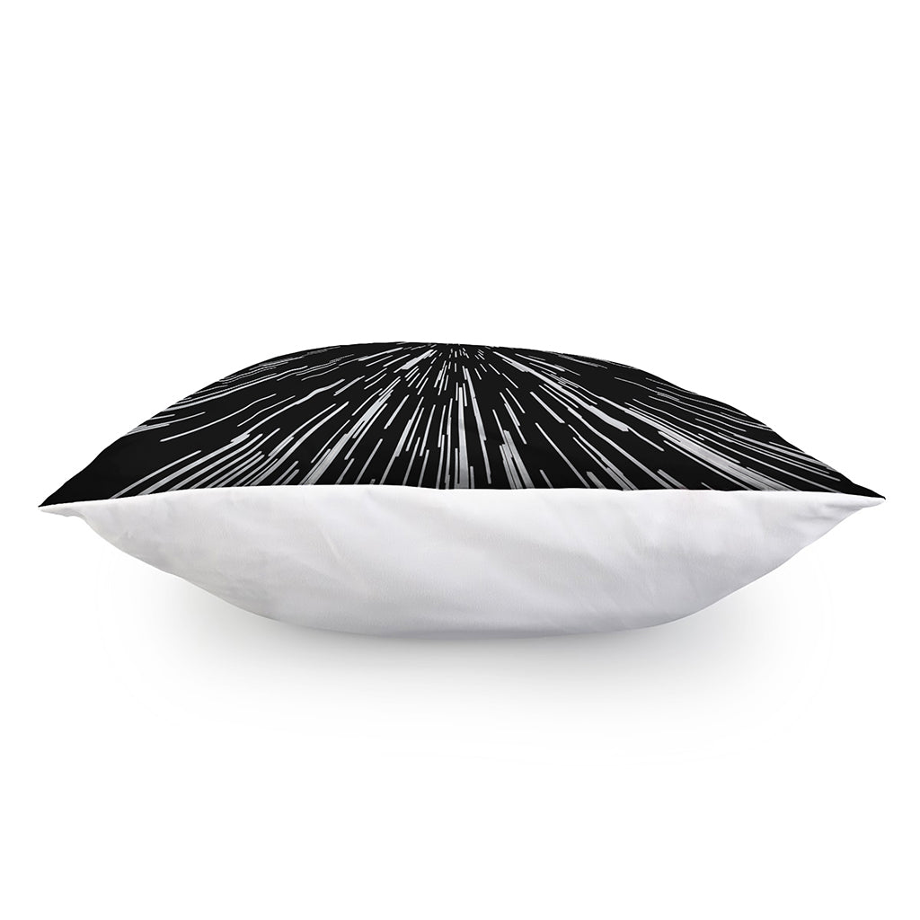 Black And White Lightspeed Print Pillow Cover