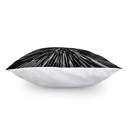 Black And White Lightspeed Print Pillow Cover