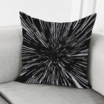 Black And White Lightspeed Print Pillow Cover