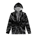 Black And White Lightspeed Print Pullover Hoodie