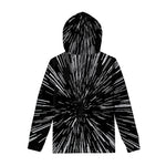 Black And White Lightspeed Print Pullover Hoodie