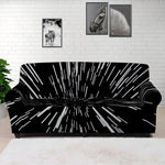 Black And White Lightspeed Print Sofa Cover
