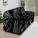 Black And White Lightspeed Print Sofa Cover