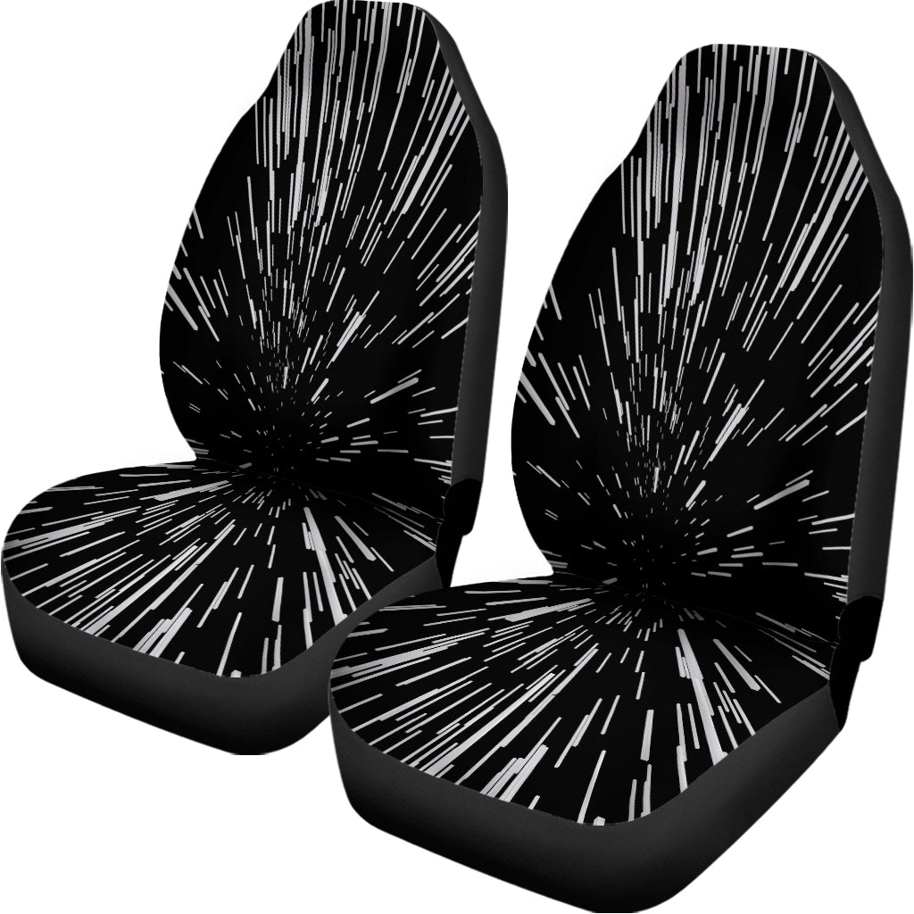Black And White Lightspeed Print Universal Fit Car Seat Covers