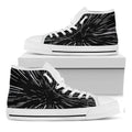 Black And White Lightspeed Print White High Top Sneakers