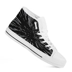 Black And White Lightspeed Print White High Top Shoes