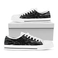 Black And White Lightspeed Print White Low Top Sneakers