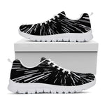 Black And White Lightspeed Print White Sneakers