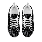 Black And White Lightspeed Print White Sneakers