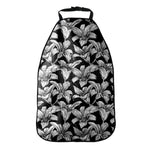 Black And White Lily Pattern Print Car Seat Organizers