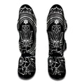 Black And White Lotus Flower Print Muay Thai Shin Guards