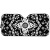 Black And White Lotus Mandala Print Car Sun Shade