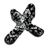 Black And White Lotus Mandala Print Muay Thai Shin Guard