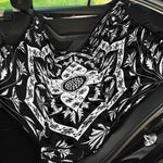 Black And White Lotus Mandala Print Pet Car Back Seat Cover