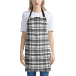 Black And White Madras Pattern Print Apron