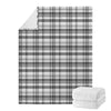 Black And White Madras Pattern Print Blanket