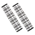 Black And White Madras Pattern Print Car Seat Belt Covers