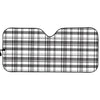 Black And White Madras Pattern Print Car Sun Shade