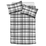 Black And White Madras Pattern Print Duvet Cover Bedding Set