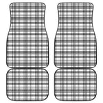 Black And White Madras Pattern Print Front and Back Car Floor Mats