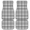 Black And White Madras Pattern Print Front and Back Car Floor Mats