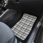 Black And White Madras Pattern Print Front and Back Car Floor Mats