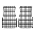 Black And White Madras Pattern Print Front Car Floor Mats