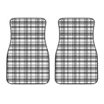 Black And White Madras Pattern Print Front Car Floor Mats