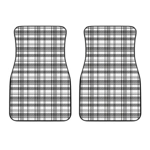 Black And White Madras Pattern Print Front Car Floor Mats