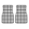 Black And White Madras Pattern Print Front Car Floor Mats