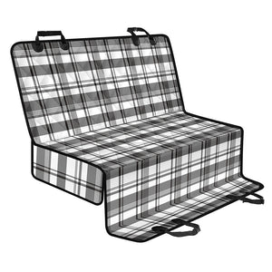 Black And White Madras Pattern Print Pet Car Back Seat Cover