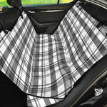 Black And White Madras Pattern Print Pet Car Back Seat Cover